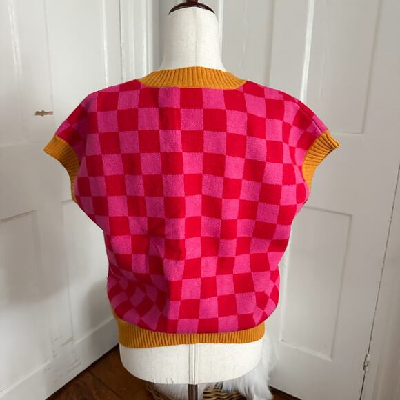Lisa Says Gah Checkered Sweater Vest - Picture 3 of 4